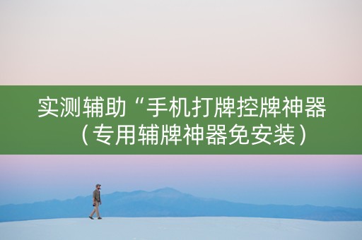 实测辅助“手机打牌控牌神器（专用辅牌神器免安装）
