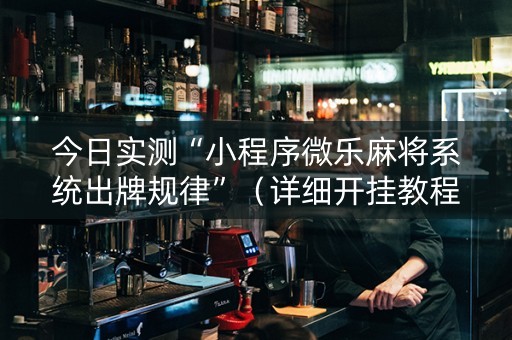 今日实测“小程序微乐麻将系统出牌规律”（详细开挂教程）-哔哩哔哩