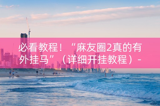 必看教程！“麻友圈2真的有外挂马”（详细开挂教程）-哔哩哔哩