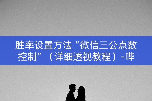 胜率设置方法“微信三公点数控制”（详细透视教程）-哔哩哔哩