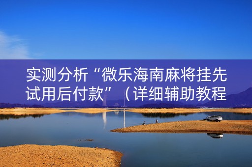 实测分析“微乐海南麻将挂先试用后付款”（详细辅助教程）-哔哩哔哩