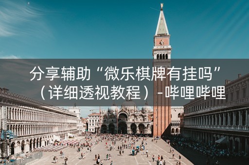 分享辅助“微乐棋牌有挂吗”（详细透视教程）-哔哩哔哩