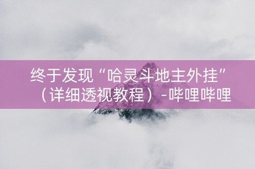 终于发现“哈灵斗地主外挂”（详细透视教程）-哔哩哔哩