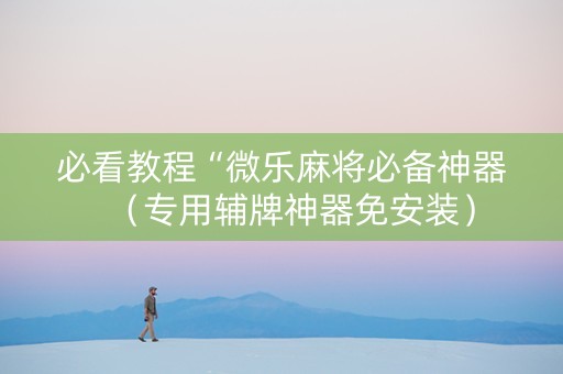 必看教程“微乐麻将必备神器（专用辅牌神器免安装）