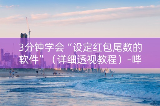 3分钟学会“设定红包尾数的软件”（详细透视教程）-哔哩哔哩