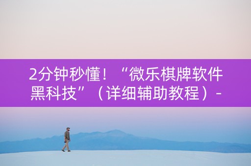 2分钟秒懂！“微乐棋牌软件黑科技”（详细辅助教程）-哔哩哔哩