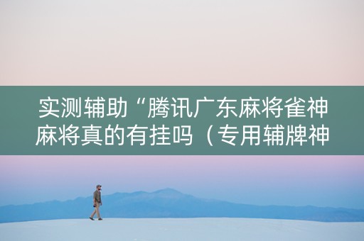 实测辅助“腾讯广东麻将雀神麻将真的有挂吗（专用辅牌神器免安装）