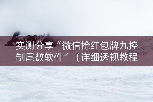 实测分享“微信抢红包牌九控制尾数软件”（详细透视教程）-哔哩哔哩