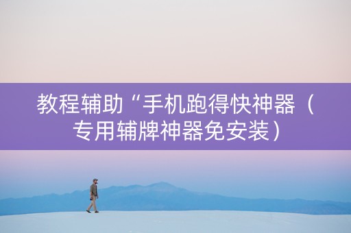 教程辅助“手机跑得快神器（专用辅牌神器免安装）