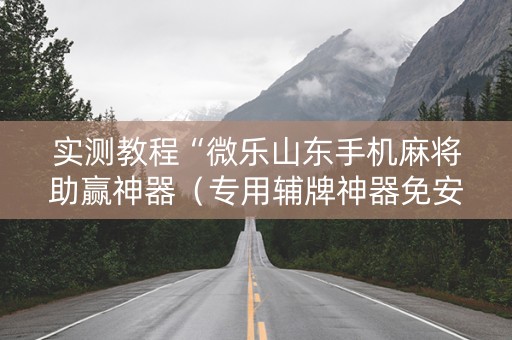 实测教程“微乐山东手机麻将助赢神器（专用辅牌神器免安装）