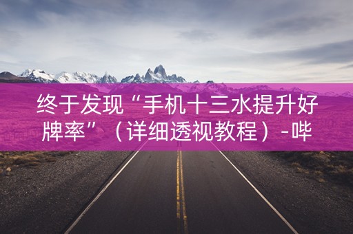终于发现“手机十三水提升好牌率”（详细透视教程）-哔哩哔哩