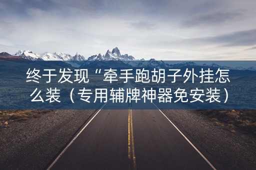 终于发现“牵手跑胡子外挂怎么装（专用辅牌神器免安装）