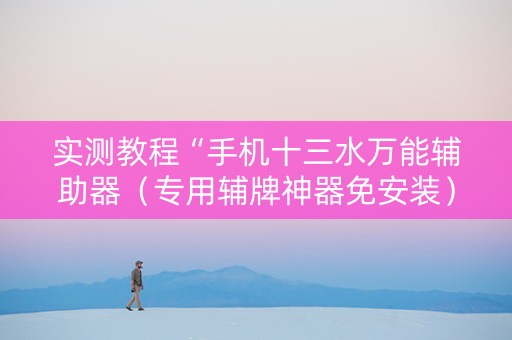实测教程“手机十三水万能辅助器（专用辅牌神器免安装）