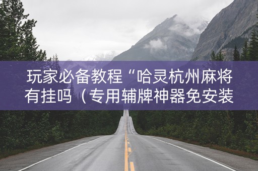 玩家必备教程“哈灵杭州麻将有挂吗（专用辅牌神器免安装）