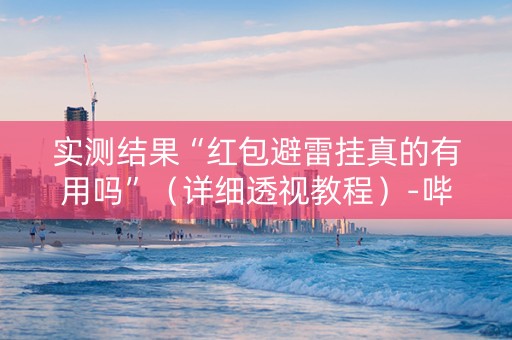 实测结果“红包避雷挂真的有用吗”（详细透视教程）-哔哩哔哩