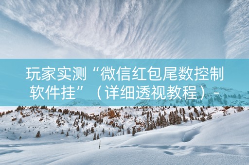 玩家实测“微信红包尾数控制软件挂”（详细透视教程）-哔哩哔哩