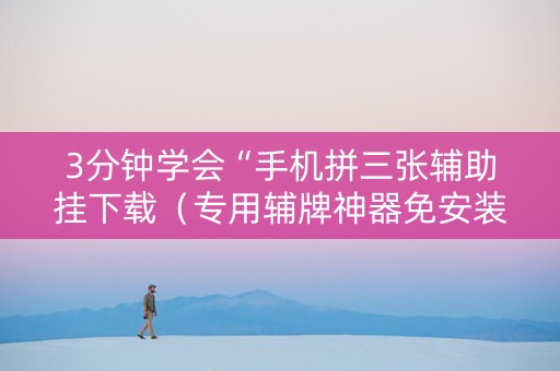 3分钟学会“手机拼三张辅助挂下载（专用辅牌神器免安装）