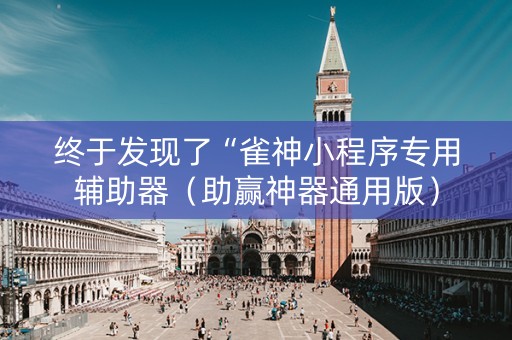 终于发现了“雀神小程序专用辅助器（助赢神器通用版）