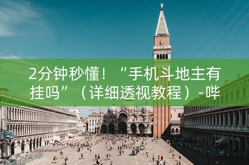 2分钟秒懂！“手机斗地主有挂吗”（详细透视教程）-哔哩哔哩