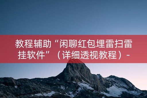 教程辅助“闲聊红包埋雷扫雷挂软件”（详细透视教程）-哔哩哔哩