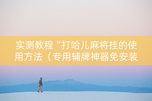 实测教程“打哈儿麻将挂的使用方法（专用辅牌神器免安装）