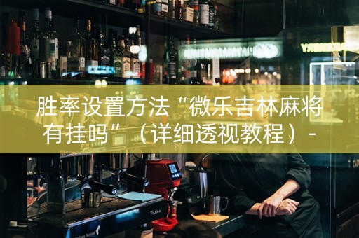 胜率设置方法“微乐吉林麻将有挂吗”（详细透视教程）-哔哩哔哩