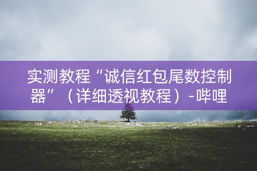 实测教程“诚信红包尾数控制器”（详细透视教程）-哔哩哔哩
