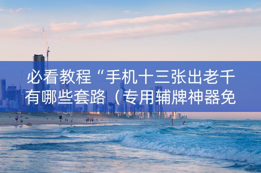 必看教程“手机十三张出老千有哪些套路（专用辅牌神器免安装）
