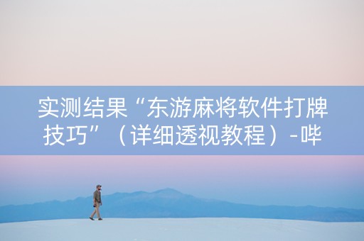 实测结果“东游麻将软件打牌技巧”（详细透视教程）-哔哩哔哩