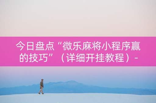 今日盘点“微乐麻将小程序赢的技巧”（详细开挂教程）-哔哩哔哩