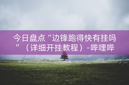 今日盘点“边锋跑得快有挂吗”（详细开挂教程）-哔哩哔哩