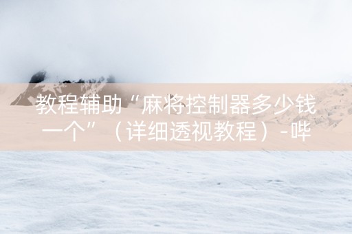 教程辅助“麻将控制器多少钱一个”（详细透视教程）-哔哩哔哩