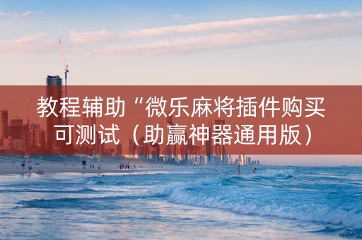 教程辅助“微乐麻将插件购买可测试（助赢神器通用版）