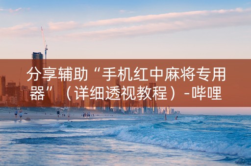 分享辅助“手机红中麻将专用器”（详细透视教程）-哔哩哔哩