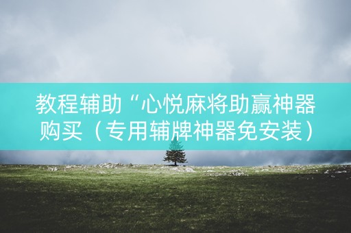 教程辅助“心悦麻将助赢神器购买（专用辅牌神器免安装）