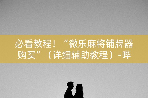 必看教程！“微乐麻将铺牌器购买”（详细辅助教程）-哔哩哔哩