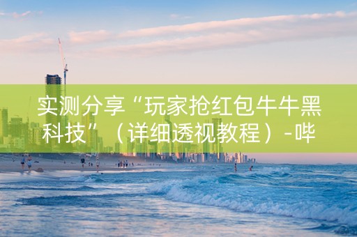 实测分享“玩家抢红包牛牛黑科技”（详细透视教程）-哔哩哔哩