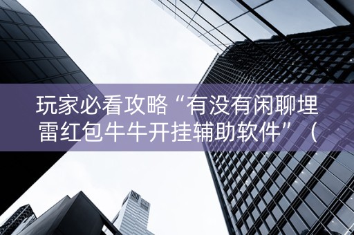 玩家必看攻略“有没有闲聊埋雷红包牛牛开挂辅助软件”（详细透视教程）-哔哩哔哩