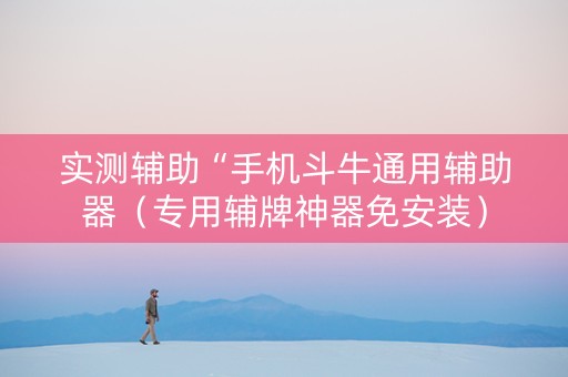 实测辅助“手机斗牛通用辅助器（专用辅牌神器免安装）