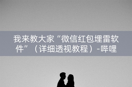 我来教大家“微信红包埋雷软件”（详细透视教程）-哔哩哔哩