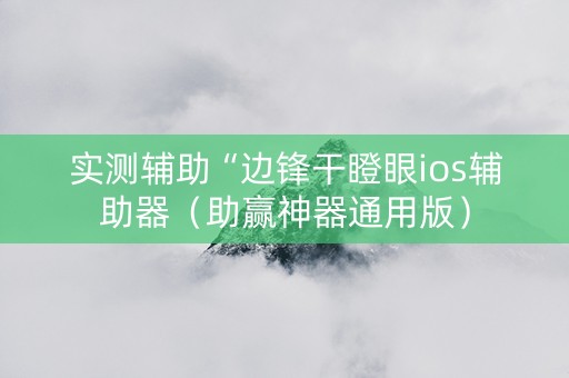 实测辅助“边锋干瞪眼ios辅助器（助赢神器通用版）