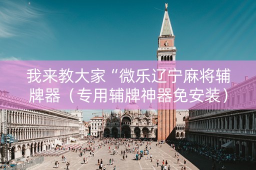 我来教大家“微乐辽宁麻将辅牌器（专用辅牌神器免安装）