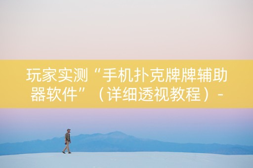 玩家实测“手机扑克牌牌辅助器软件”（详细透视教程）-哔哩哔哩