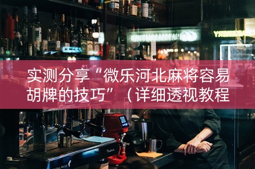 实测分享“微乐河北麻将容易胡牌的技巧”（详细透视教程）-哔哩哔哩