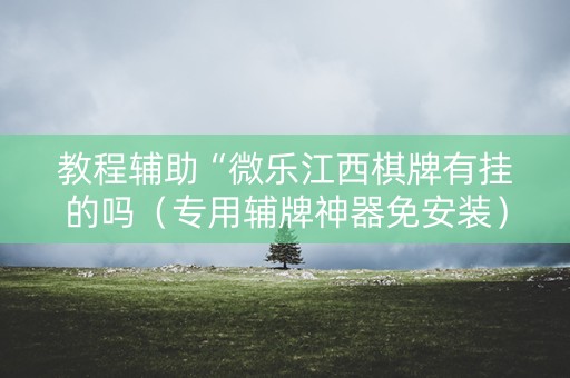 教程辅助“微乐江西棋牌有挂的吗（专用辅牌神器免安装）