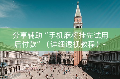 分享辅助“手机麻将挂先试用后付款”（详细透视教程）-哔哩哔哩
