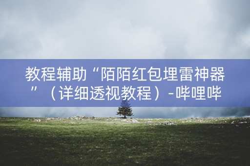 教程辅助“陌陌红包埋雷神器”（详细透视教程）-哔哩哔哩