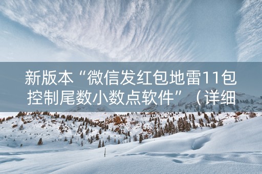 新版本“微信发红包地雷11包控制尾数小数点软件”（详细透视教程）-哔哩哔哩