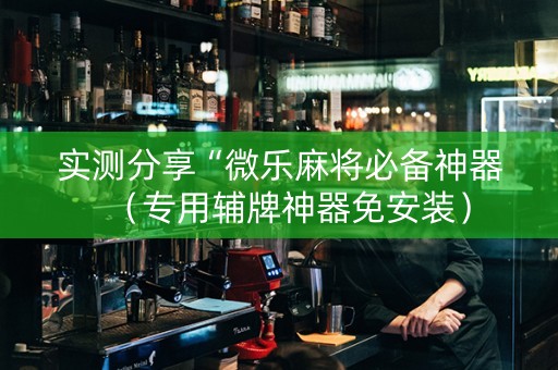 实测分享“微乐麻将必备神器（专用辅牌神器免安装）