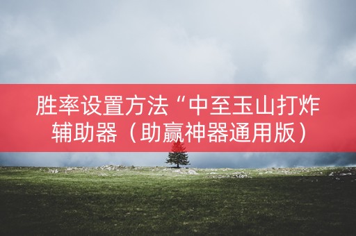 胜率设置方法“中至玉山打炸辅助器（助赢神器通用版）